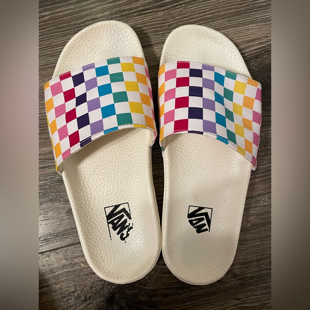 Vans multicolored slides